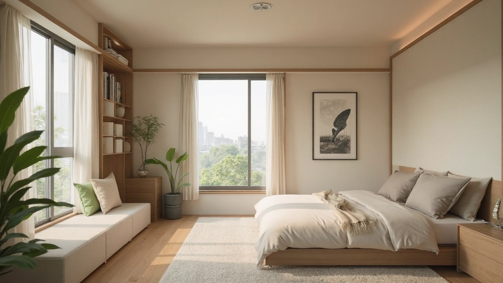 日本の伝統的な美学と現代的な機能性を融合させた小さなアパートメントの完成例